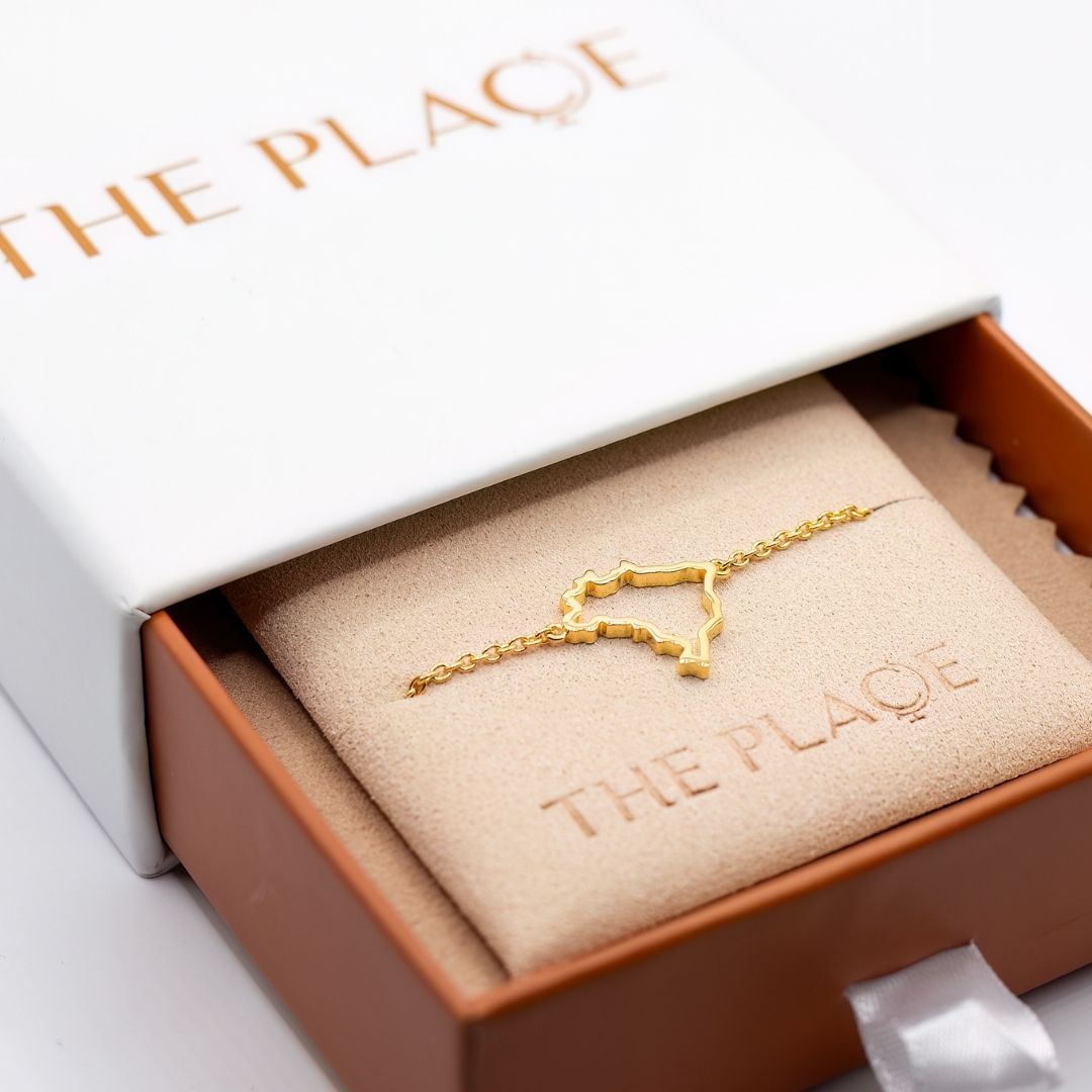 Brazil Map Bracelet 18K Gold Vermeil