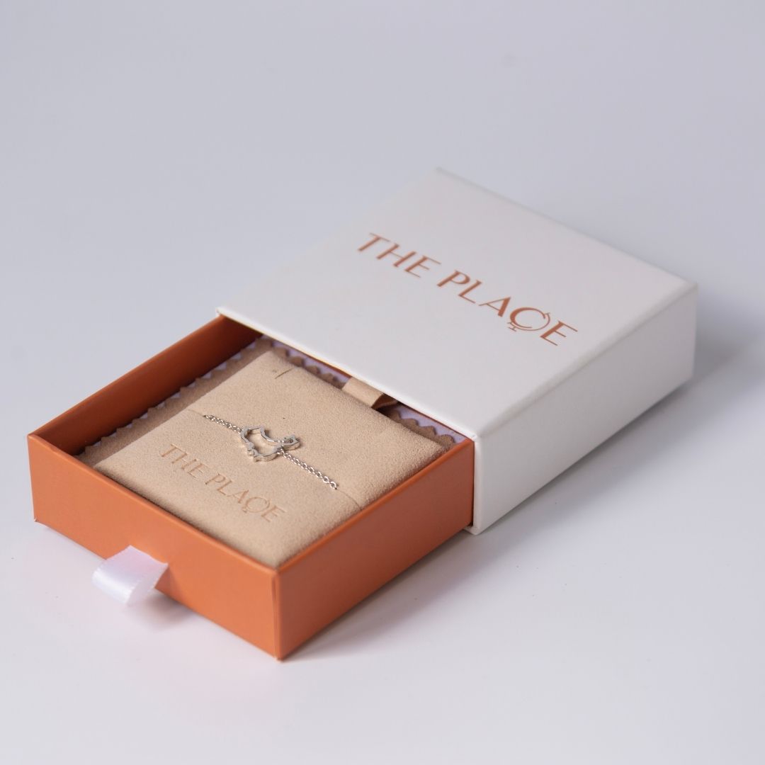 China Map Bracelet Sterling Silver