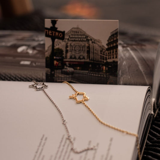 France Map Bracelet 18K Gold Vermeil