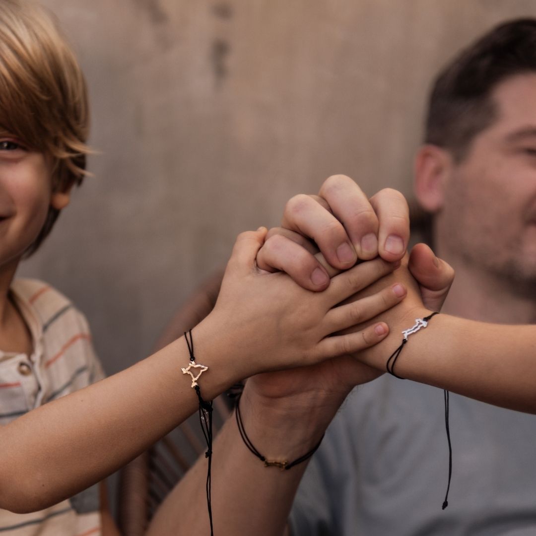 India Map Bracelet 18K Gold Vermeil On Cord