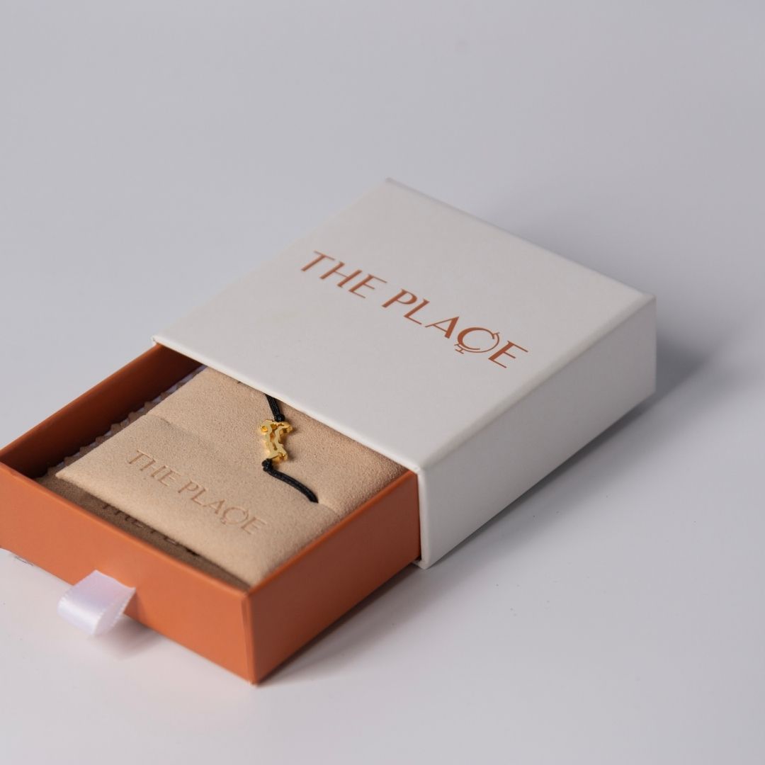 Italy Map Bracelet 18K Gold Vermeil On Cord