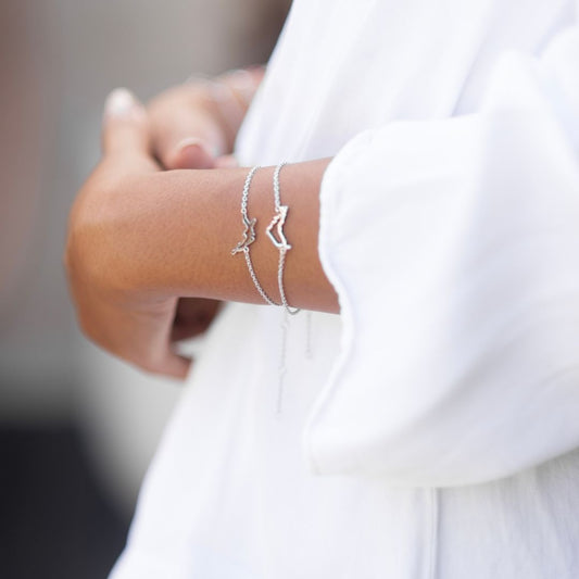 Japan Map Bracelet Sterling Silver