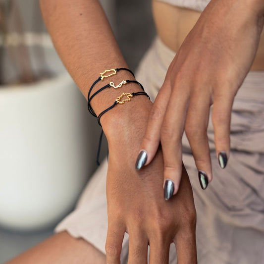 Malaysia Map Bracelet Sterling Silver On Cord