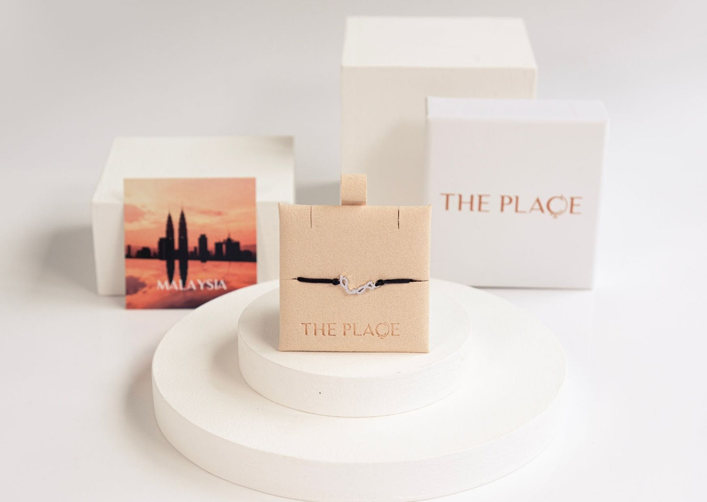 Malaysia Map Bracelet Sterling Silver On Cord