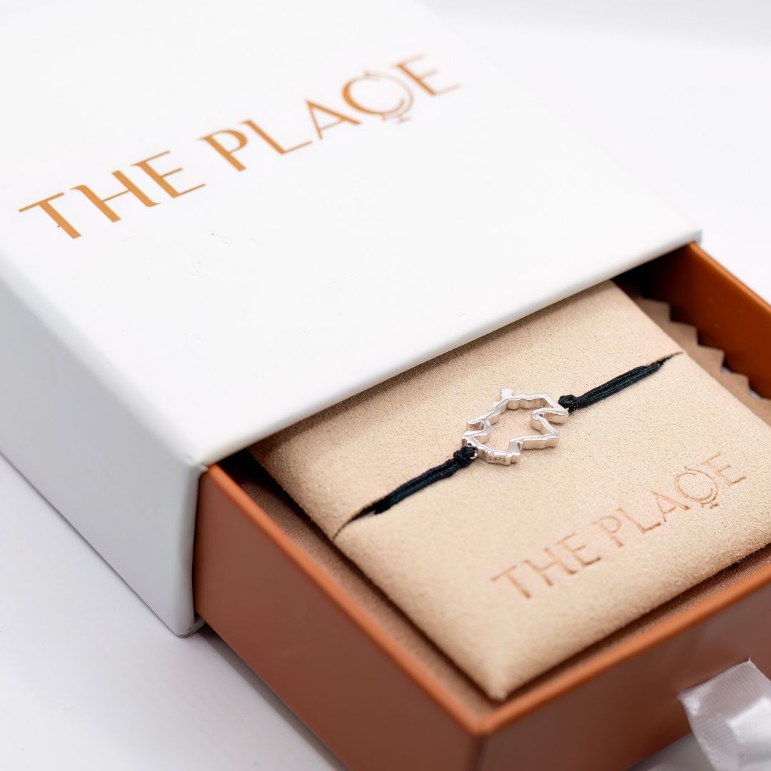 Scotland Map Bracelet Sterling Silver On Cord