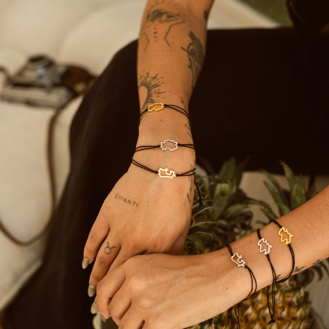 Scotland Map Bracelet Sterling Silver On Cord