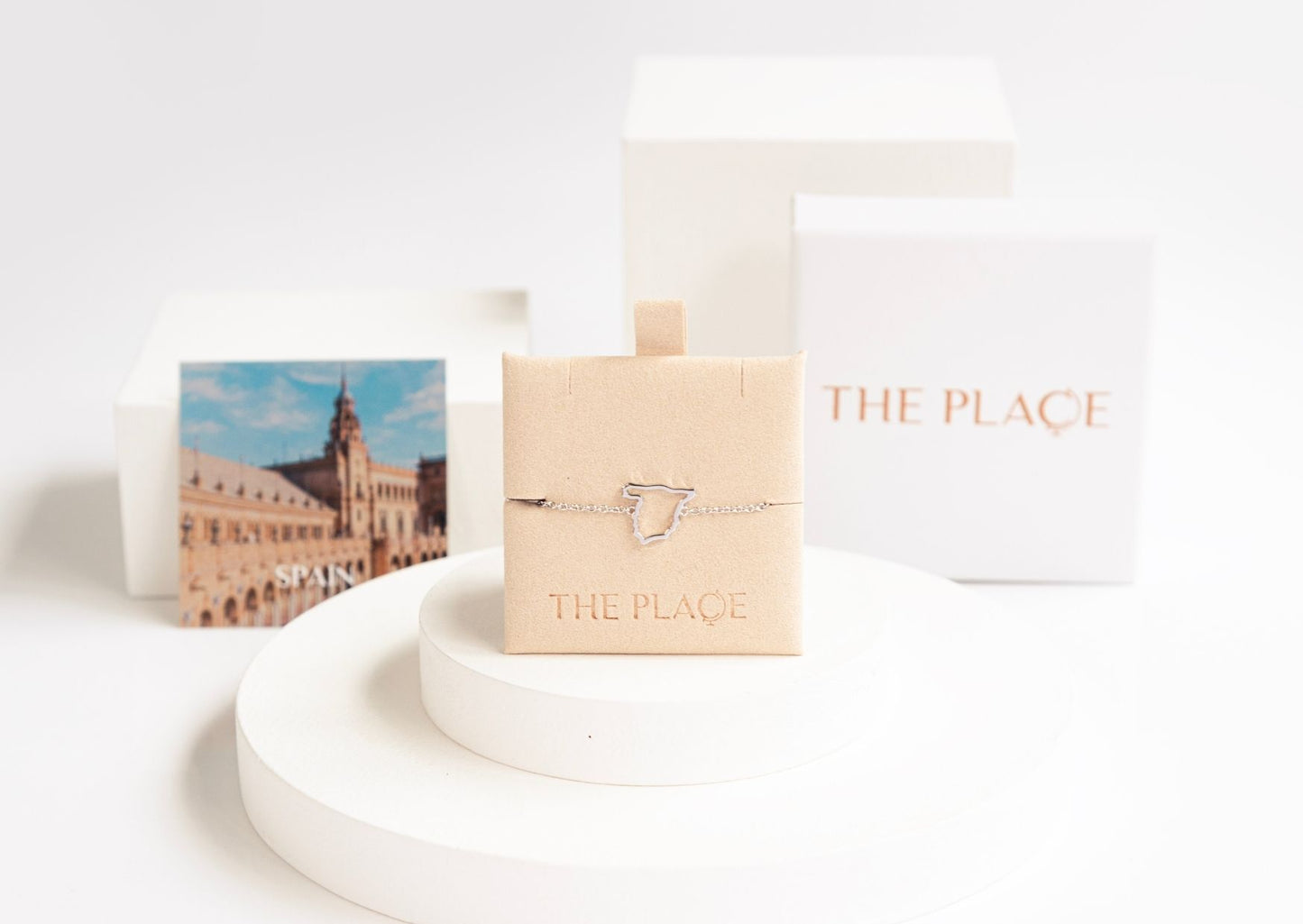 Spain Map Bracelet Sterling Silver