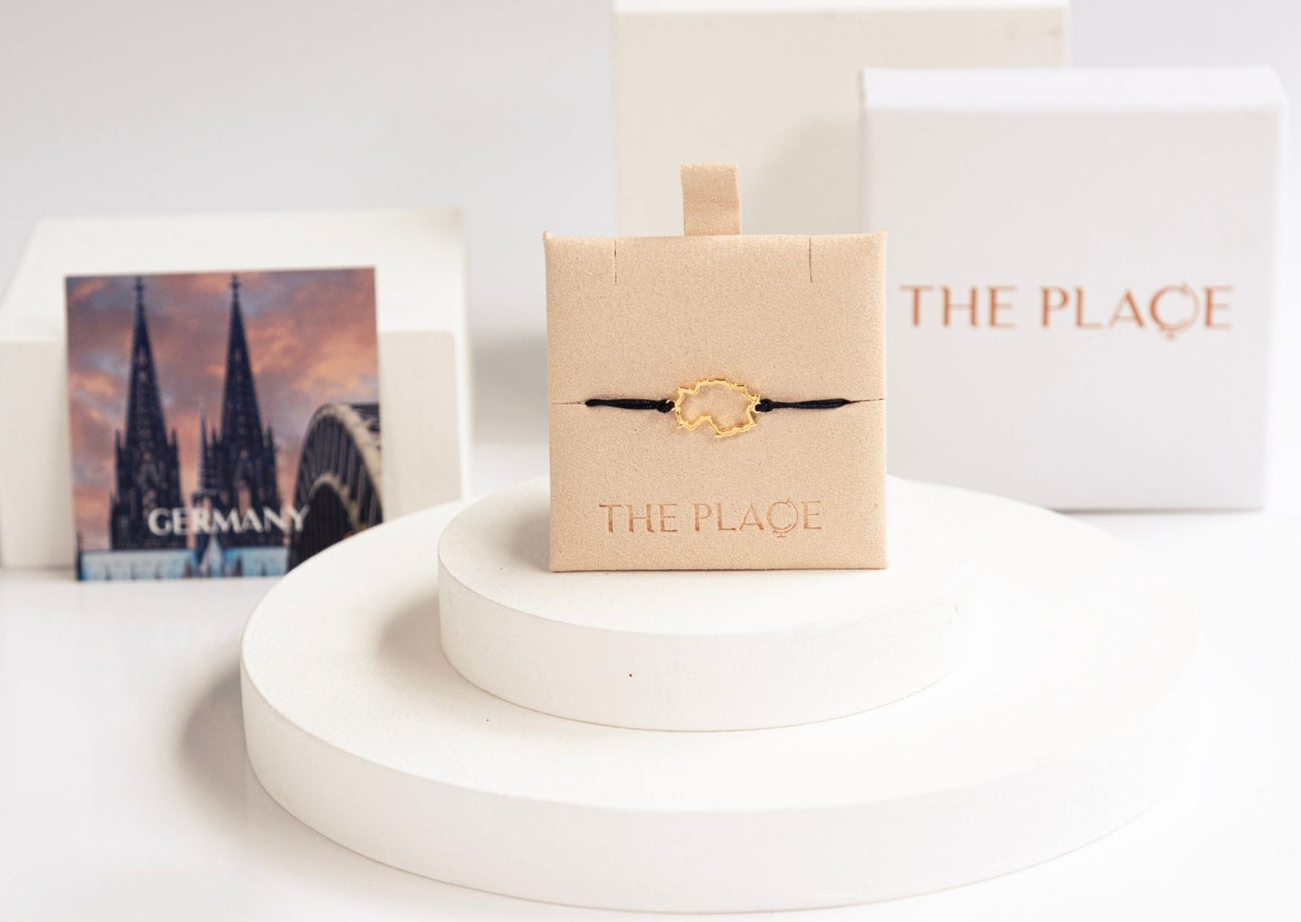 Germany map friendship bracelet gold