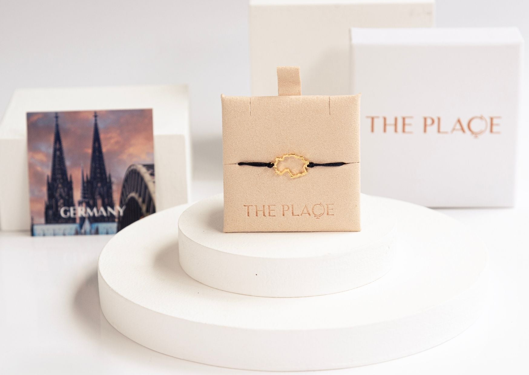 Germany map friendship bracelet gold