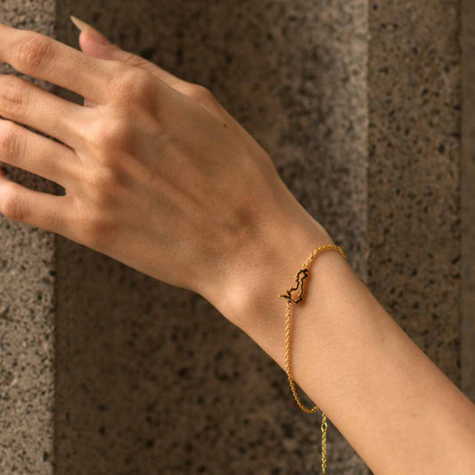 Great Britain UK map bracelet