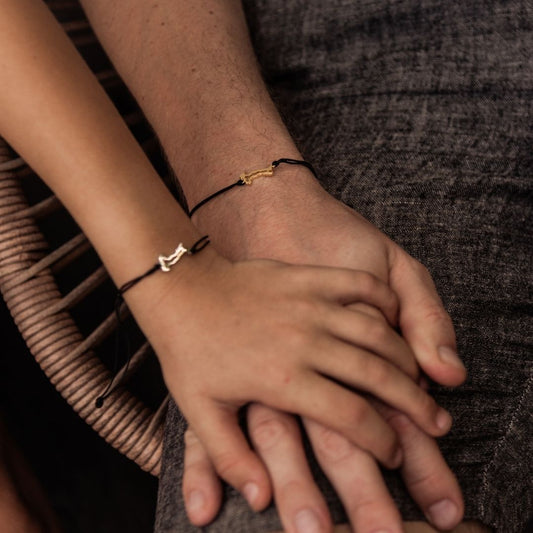 Kids and mens matching map bracelets Italy