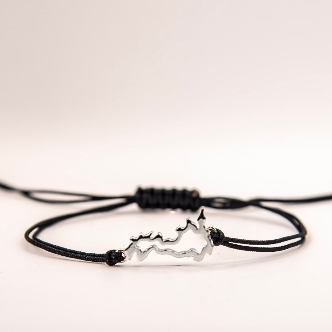 Great Britain mens kids cord map bracelet