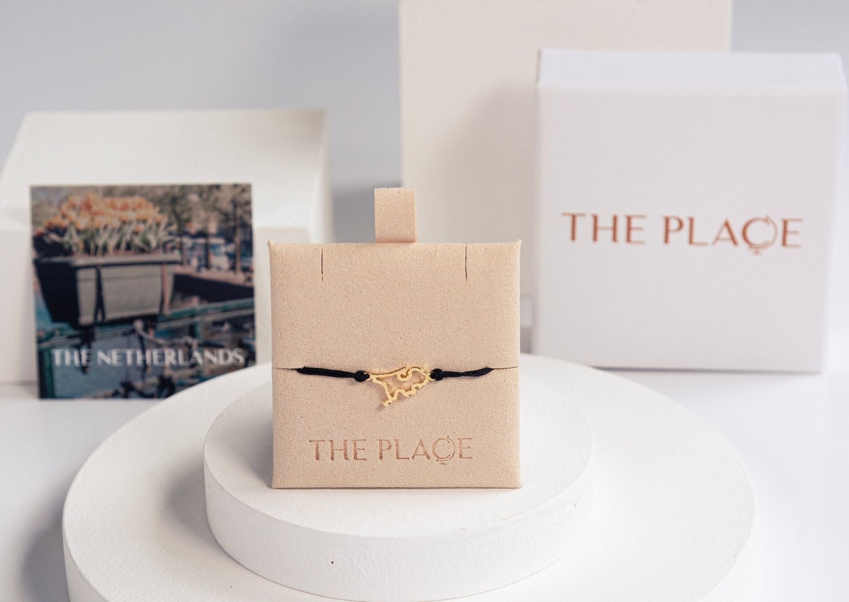 Netherlands map cord bracelet gift