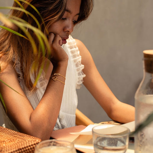 Portugal Spain gold map bracelet