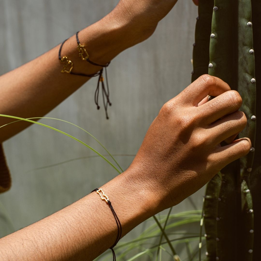 portugal cord map bracelet