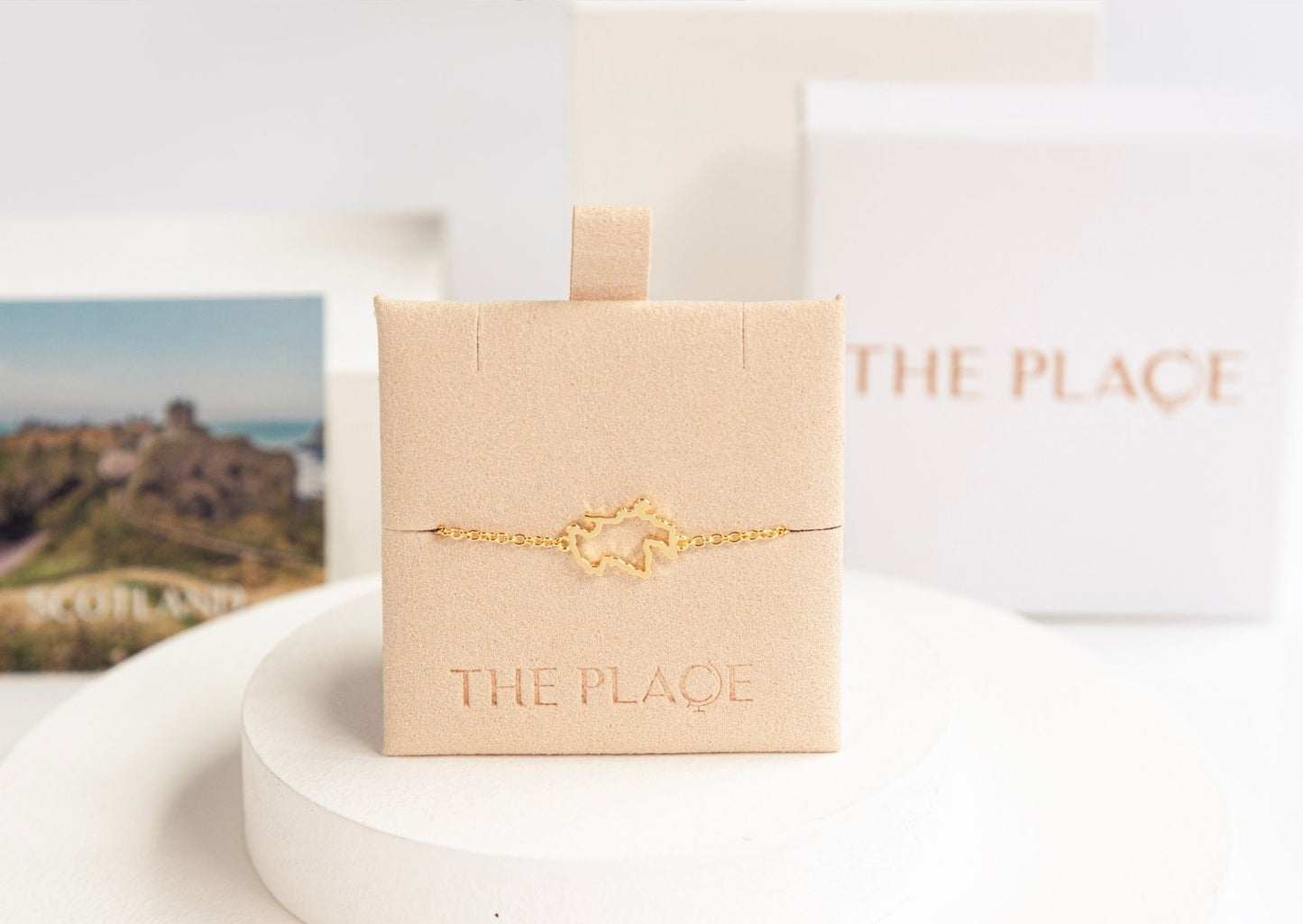 Scotland gold map bracelet