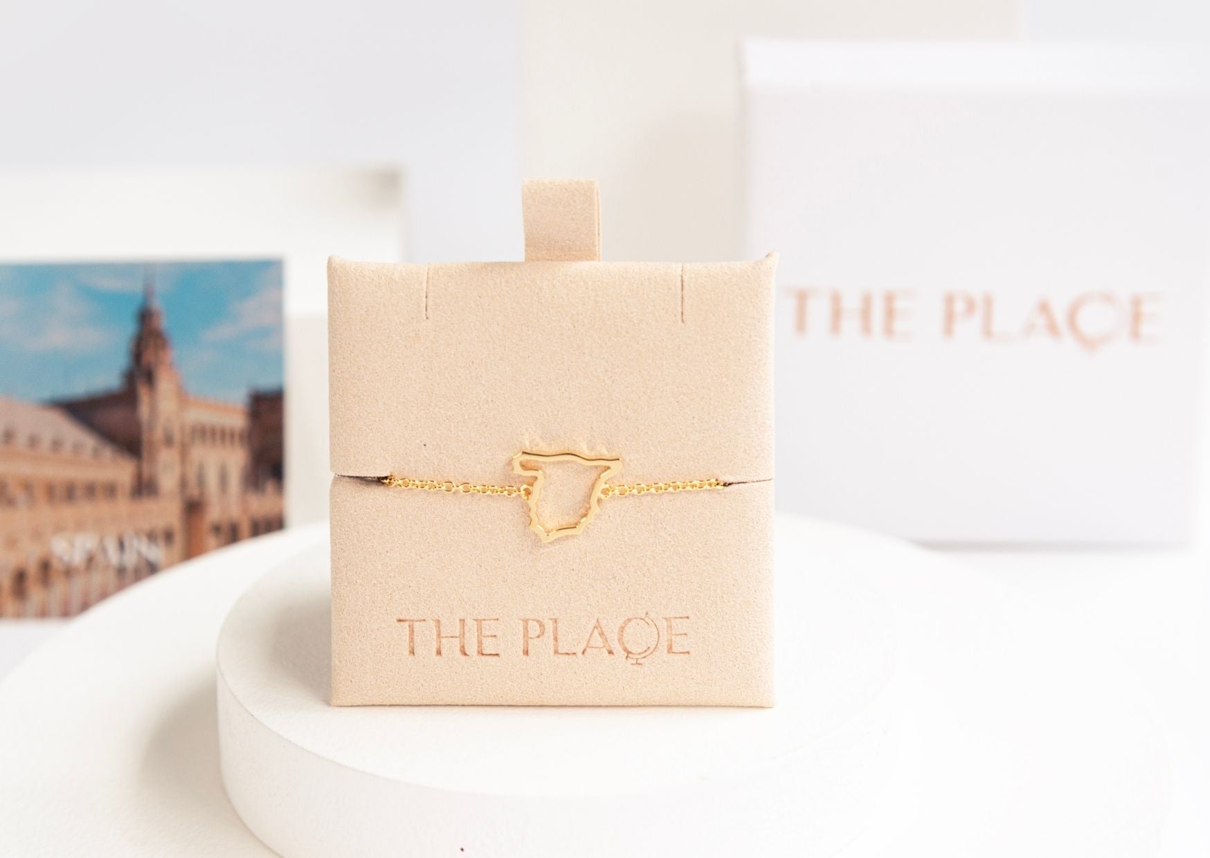 Spain gold map bracelet for expats