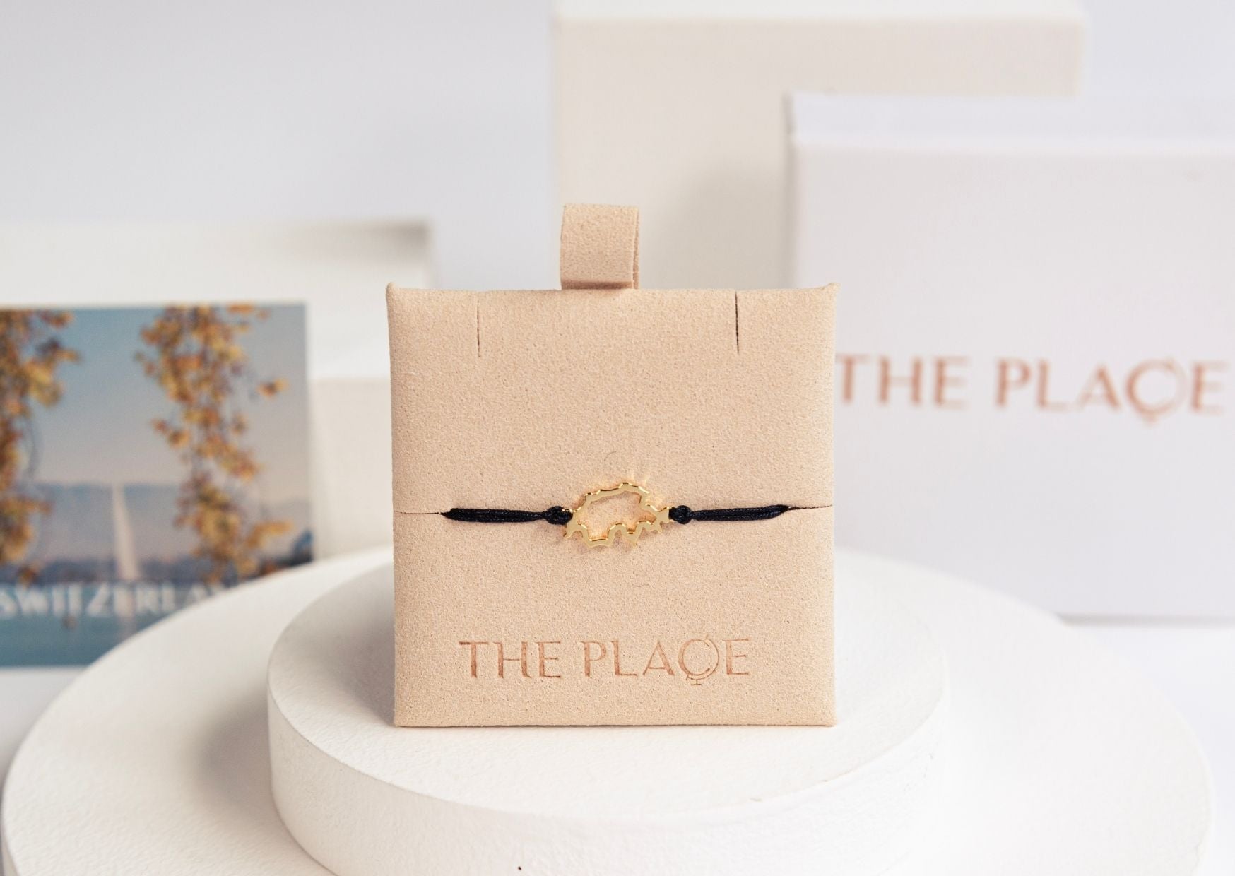 Switzerland cord map bracelet