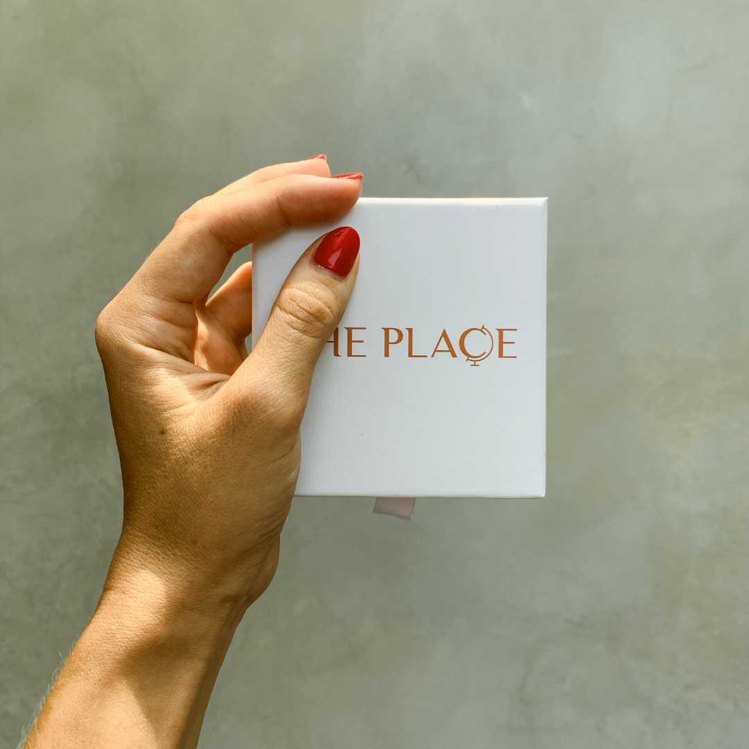 The Place map bracelets packaging box