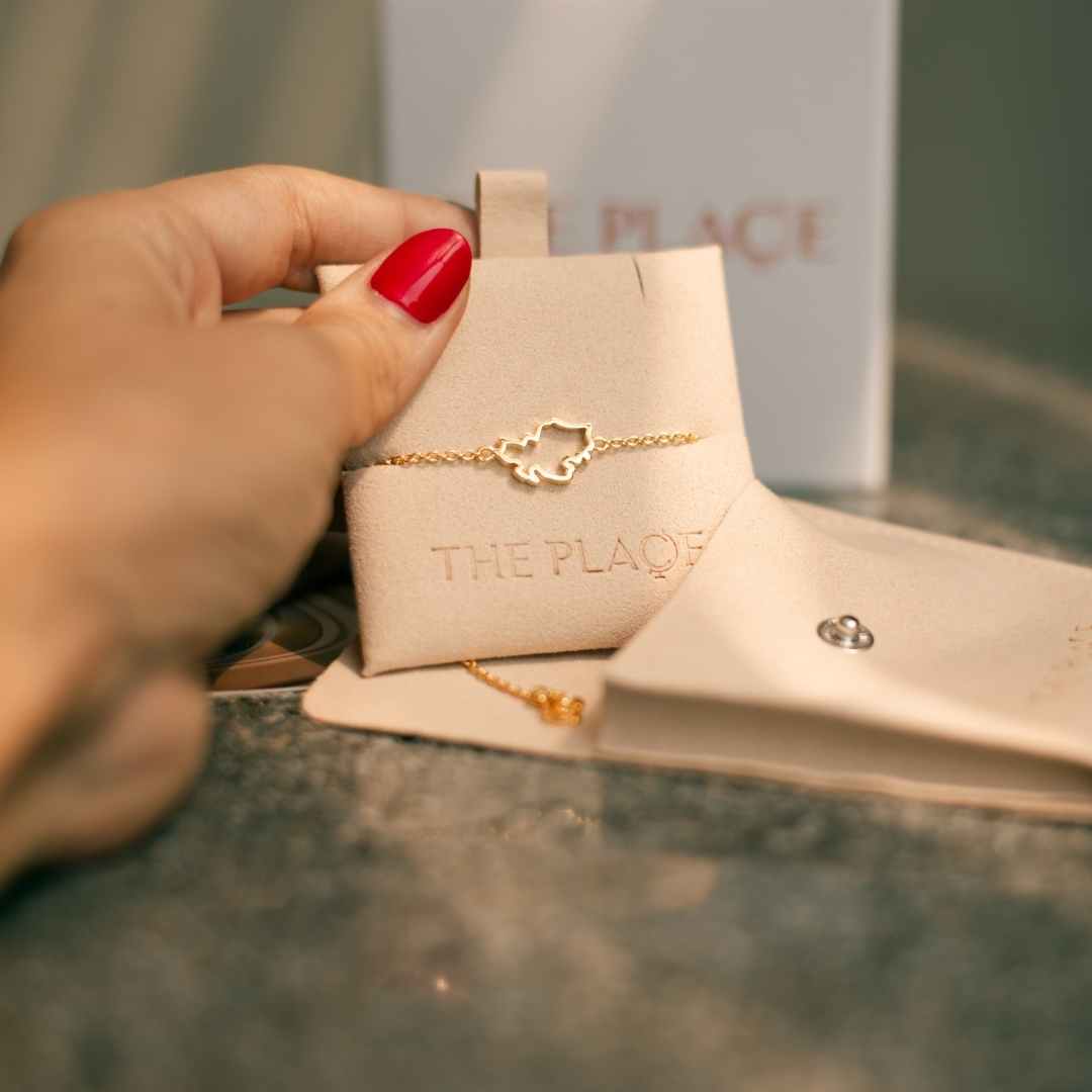 singapore gold map bracelet