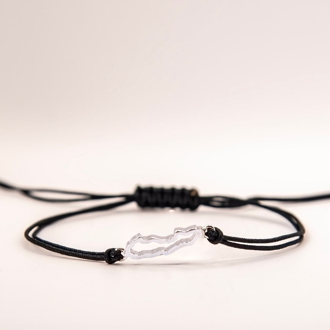 Sweden Map Bracelet Sterling Silver On Cord