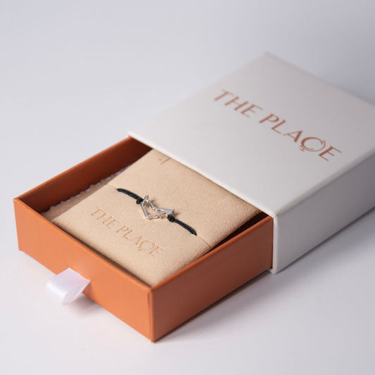 United Arab Emirates Map Bracelet Sterling Silver On Cord