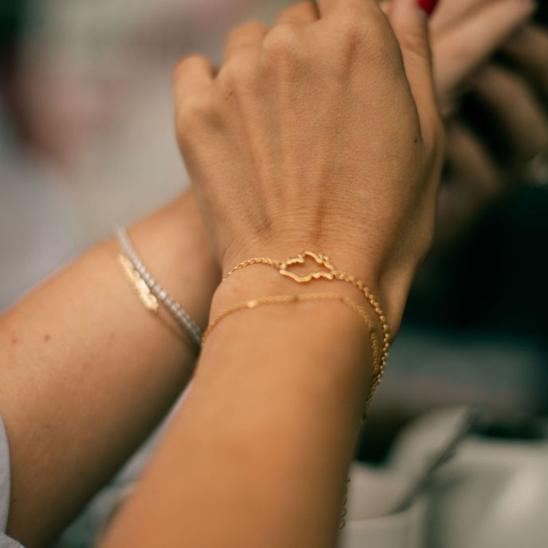 Singapore map friendship bracelet