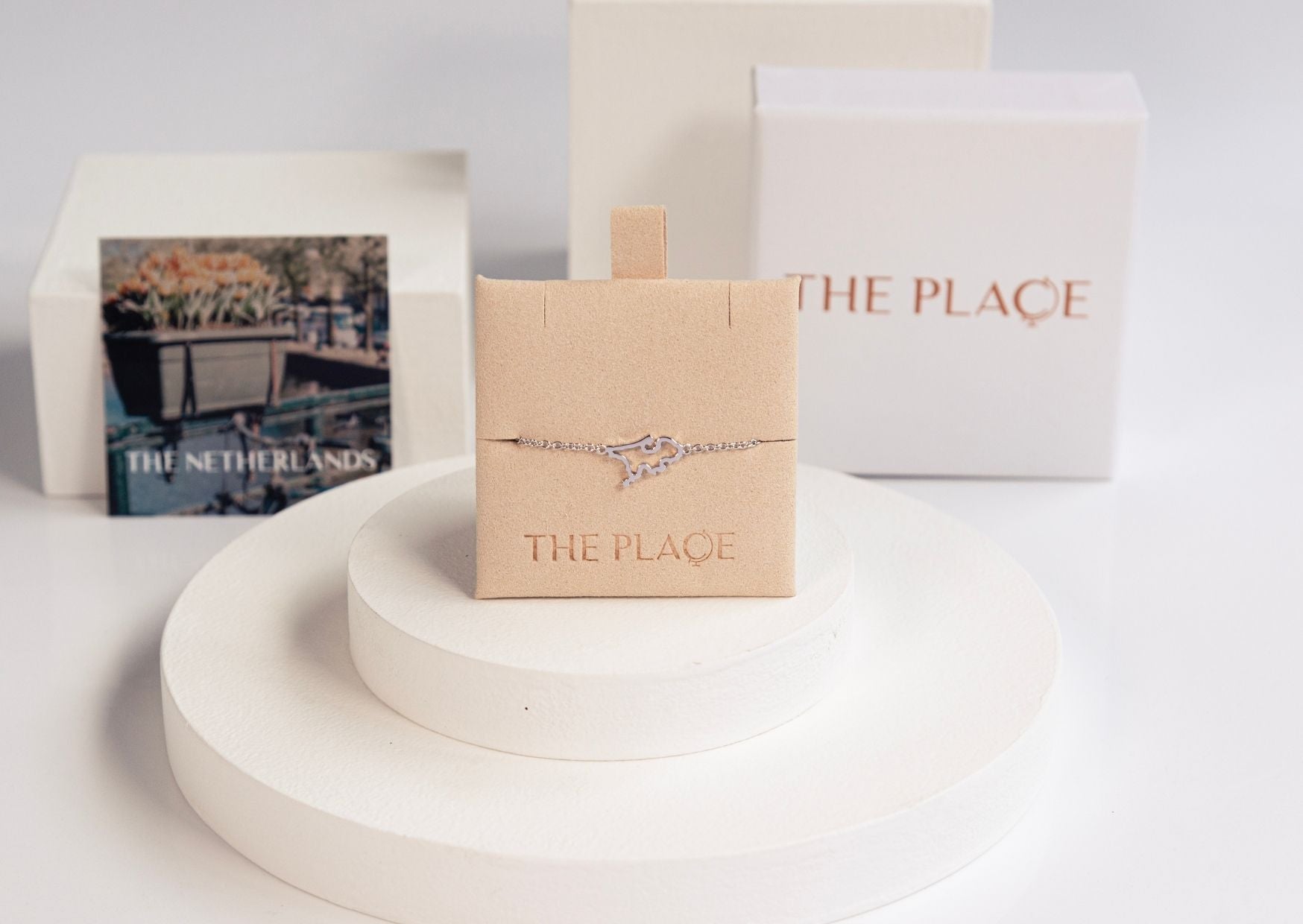 The Netherlands silver map bracelet