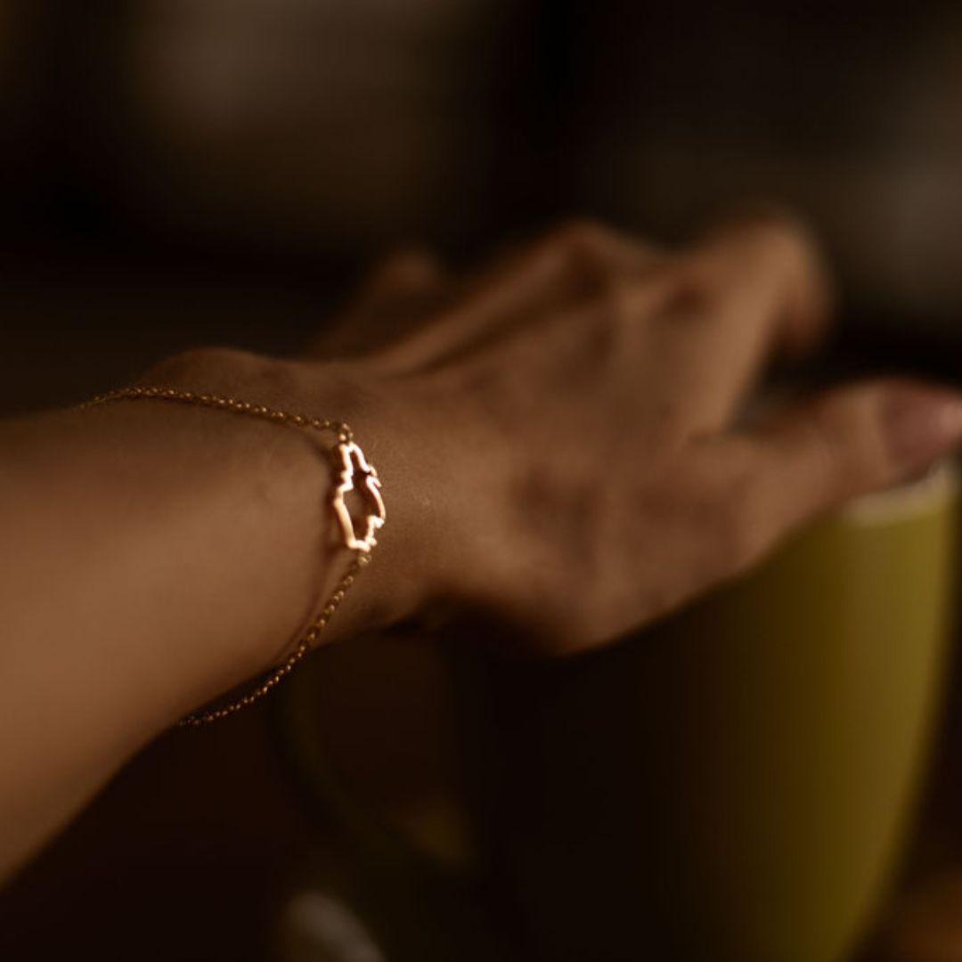 Singapore map bracelet